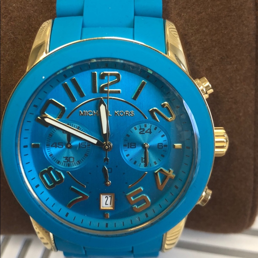 MK 5891 MICHAEL KORS watch Gold Turquoise New Box